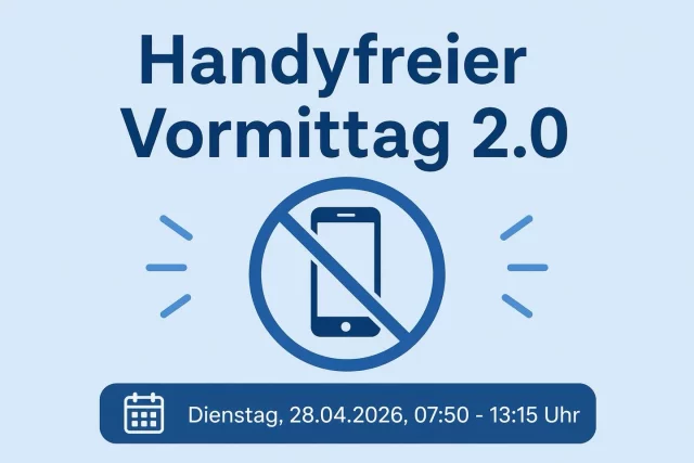 📵✨ Der handyfreie Vormittag geht in die zweite Runde… und ja – wir haben’s überlebt 😄

Am Dienstag heißt’s wieder:
👀 statt 👇
🗣️ statt 📱
😂 statt 🤳

Challenge accepted? 💪
Wer schafft es, bis 13:15 Uhr NICHT aufs Handy zu schauen? (Ehrlich sein zählt! 👀)

📅 28.04.2026
⏰ 07:50 – 13:15

Spoiler: Deine Snapchat-Flammen warten noch 🔥😉

#handyfrei #challengeaccepted #mehrlebenwenigerscrollen #schulemalanders